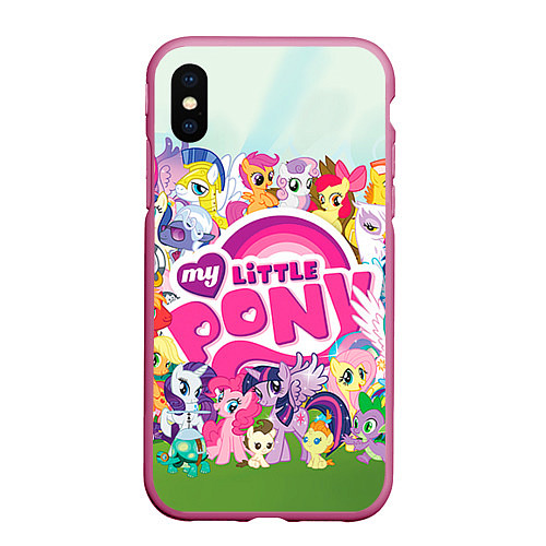 Чехол iPhone XS Max матовый My Little Pony / 3D-Малиновый – фото 1