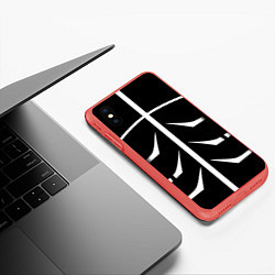 Чехол iPhone XS Max матовый Токийский гуль, цвет: 3D-красный — фото 2