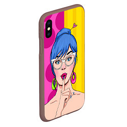 Чехол iPhone XS Max матовый POP ART, цвет: 3D-коричневый — фото 2