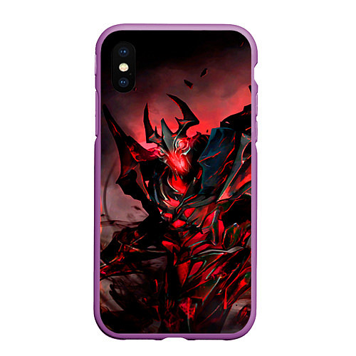 Чехол iPhone XS Max матовый Shadow Fiend / 3D-Фиолетовый – фото 1