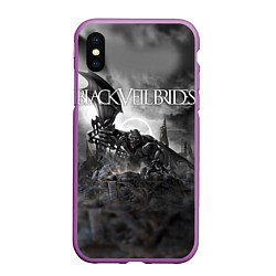 Чехол iPhone XS Max матовый Black Veil Brides: Faithless, цвет: 3D-фиолетовый