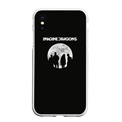 Чехол iPhone XS Max матовый Imagine Dragons: Moon, цвет: 3D-белый