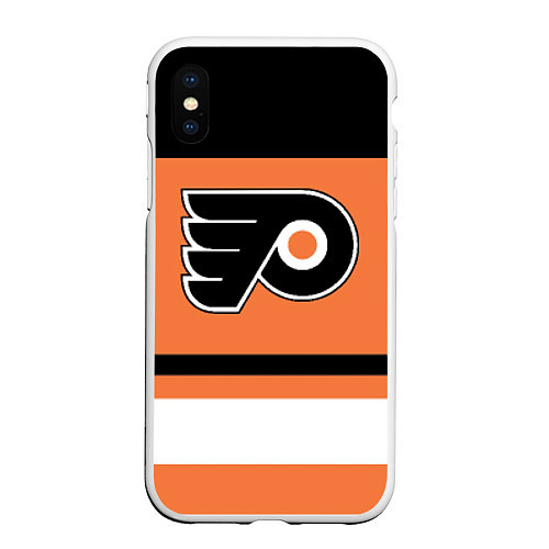 Чехол iPhone XS Max матовый Philadelphia Flyers / 3D-Белый – фото 1