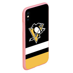 Чехол iPhone XS Max матовый Pittsburgh Penguins: Black, цвет: 3D-баблгам — фото 2