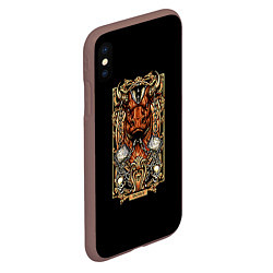 Чехол iPhone XS Max матовый Телец, цвет: 3D-коричневый — фото 2
