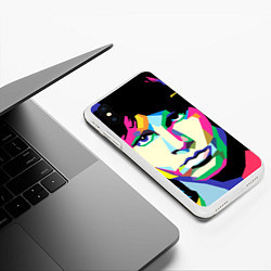 Чехол iPhone XS Max матовый Jim morrison, цвет: 3D-белый — фото 2