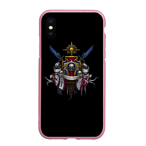 Чехол iPhone XS Max матовый Daemonium venatores / 3D-Розовый – фото 1