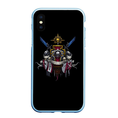 Чехол iPhone XS Max матовый Daemonium venatores / 3D-Голубой – фото 1