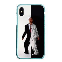 Чехол iPhone XS Max матовый Eminem: Black & White, цвет: 3D-мятный