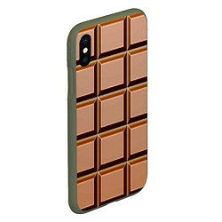 Чехол iPhone XS Max матовый Шоколад, цвет: 3D-темно-зеленый — фото 2