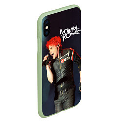 Чехол iPhone XS Max матовый Gerard Way, цвет: 3D-салатовый — фото 2