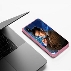 Чехол iPhone XS Max матовый 11th Doctor Who, цвет: 3D-малиновый — фото 2