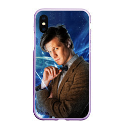 Чехол iPhone XS Max матовый 11th Doctor Who, цвет: 3D-сиреневый