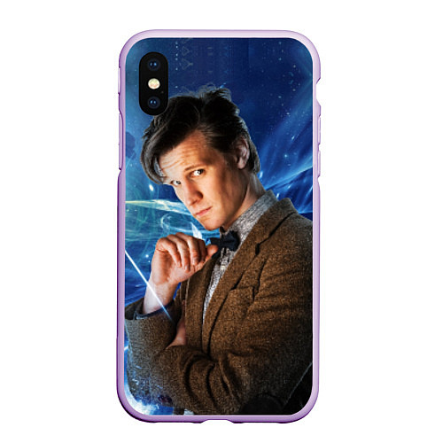 Чехол iPhone XS Max матовый 11th Doctor Who / 3D-Сиреневый – фото 1