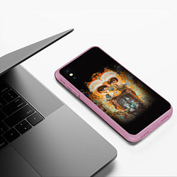 Чехол iPhone XS Max матовый Michael Jackson Show, цвет: 3D-розовый — фото 2