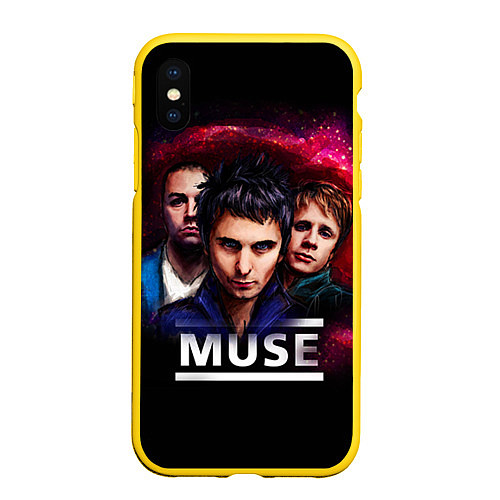 Чехол iPhone XS Max матовый Muse Band / 3D-Желтый – фото 1