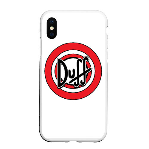 Чехол iPhone XS Max матовый Duff / 3D-Белый – фото 1