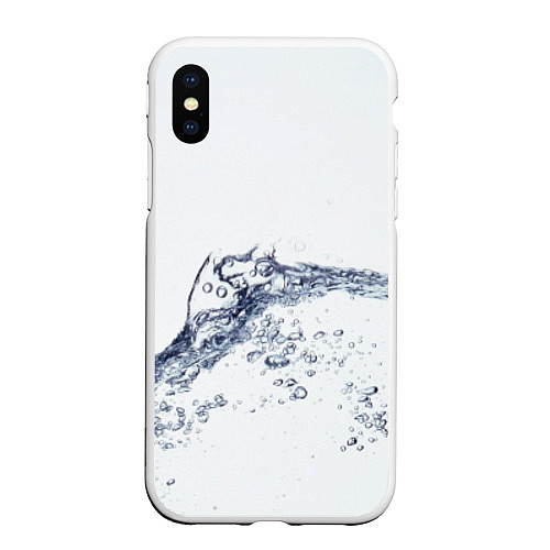 Чехол iPhone XS Max матовый Белая вода / 3D-Белый – фото 1