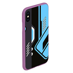 Чехол iPhone XS Max матовый CS:GO Vulcan, цвет: 3D-фиолетовый — фото 2