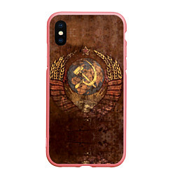 Чехол iPhone XS Max матовый Герб СССР