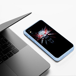 Чехол iPhone XS Max матовый Медальон, цвет: 3D-голубой — фото 2