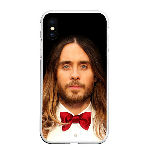 Чехол iPhone XS Max матовый Джаред Лето / 3D-Белый – фото 1