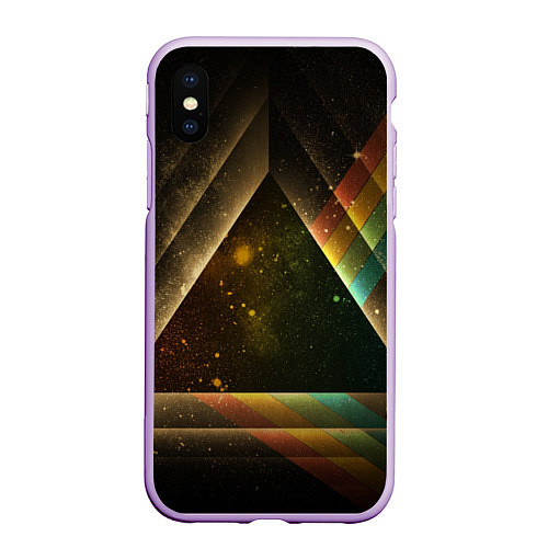 Чехол iPhone XS Max матовый Pink Phloyd: Triangle / 3D-Сиреневый – фото 1