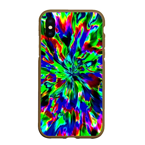 Чехол iPhone XS Max матовый Оксид красок / 3D-Коричневый – фото 1