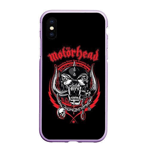 Чехол iPhone XS Max матовый Motorhead / 3D-Сиреневый – фото 1