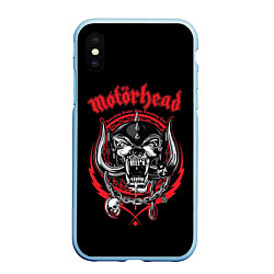 Чехол iPhone XS Max матовый Motorhead, цвет: 3D-голубой