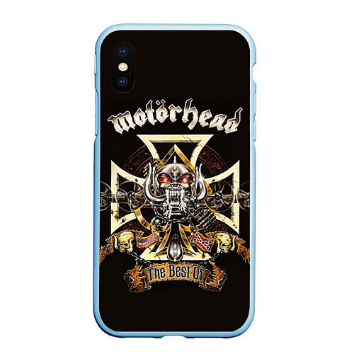 Чехол iPhone XS Max матовый Motorhead: The best of / 3D-Голубой – фото 1