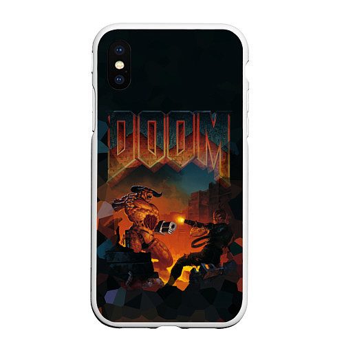 Чехол iPhone XS Max матовый DOOM: Wars / 3D-Белый – фото 1