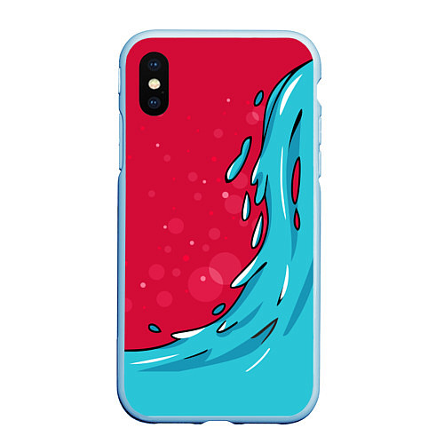 Чехол iPhone XS Max матовый Water Elemental / 3D-Голубой – фото 1