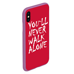 Чехол iPhone XS Max матовый You'll never walk alone, цвет: 3D-фиолетовый — фото 2