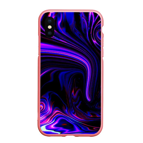 Чехол iPhone XS Max матовый Цветные разводы / 3D-Баблгам – фото 1