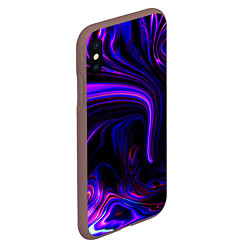 Чехол iPhone XS Max матовый Цветные разводы, цвет: 3D-коричневый — фото 2