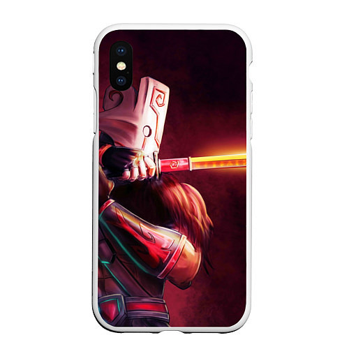 Чехол iPhone XS Max матовый Juggernaut / 3D-Белый – фото 1