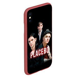 Чехол iPhone XS Max матовый Placebo Guys, цвет: 3D-красный — фото 2