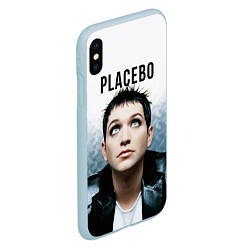 Чехол iPhone XS Max матовый Placebo: Brian Molko, цвет: 3D-голубой — фото 2