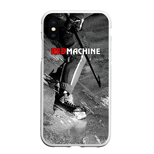 Чехол iPhone XS Max матовый Red maсhine / 3D-Белый – фото 1