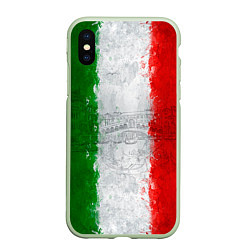 Чехол iPhone XS Max матовый Italian, цвет: 3D-салатовый