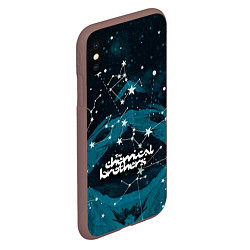 Чехол iPhone XS Max матовый Chemical Brothers: Space, цвет: 3D-коричневый — фото 2