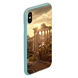 Чехол iPhone XS Max матовый Римское солнце, цвет: 3D-мятный — фото 2