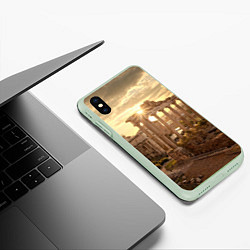 Чехол iPhone XS Max матовый Римское солнце, цвет: 3D-салатовый — фото 2