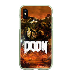 Чехол iPhone XS Max матовый DOOM 4: Hell Cyberdemon