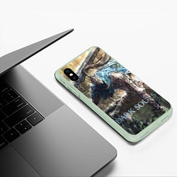 Чехол iPhone XS Max матовый Dark Souls, цвет: 3D-салатовый — фото 2