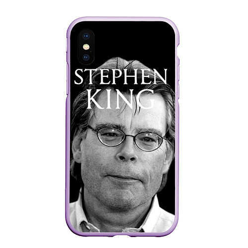 Чехол iPhone XS Max матовый Stephen King / 3D-Сиреневый – фото 1