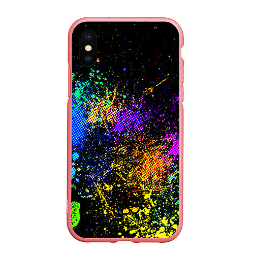 Чехол iPhone XS Max матовый Брызги красок / 3D-Баблгам – фото 1