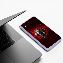 Чехол iPhone XS Max матовый Pirate Station: Blood Face, цвет: 3D-светло-сиреневый — фото 2