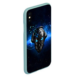 Чехол iPhone XS Max матовый Pirate Station: Blue Space, цвет: 3D-мятный — фото 2